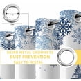 thumbnail image 4 of Fsddascl Blue Christmas Blackout Curtains for Bedroom/Living Room, Thermal Insulated Kitchen Curtains, Xmas Tree Snowflake Elk Winter Grommet Darkening Window Treatment Drapes 27.5"x39"x2, 4 of 6