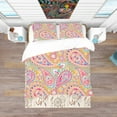 thumbnail image 3 of Designart 'Pattern Based on Paisley' Vintage Duvet Cover Set, 3 of 4