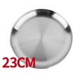 thumbnail image 2 of Stainless Steel Dinner Plate Camping Tableware Dinner Plate Salad Plate Food Container Holder Dish Round Tray Mess Plate,23cm, 2 of 14