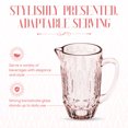 thumbnail image 6 of elle décor Vintage Glass Pitcher, Water Carafe Jug for Iced Tea, 43.9 OZ, Pink, 6 of 8