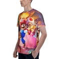 thumbnail image 6 of Mens Super Mario Princess Peach 3d Print T-Shirt Crewneck Short Sleeve Tee Shirt, 6 of 7