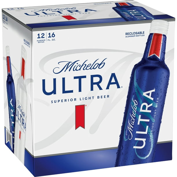 Michelob Ultra Light Beer, 12 Pack 16 fl. oz. Reclosable Aluminum ...