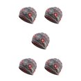 thumbnail image 2 of Jumpingount Slouchy Beanie Hat Estilo bohemio Pre-atado Hijab Turbante Ajustable Moda Hairband Accesorios Bonnet Black rhombus Type2 NO2, 2 of 6