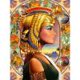 thumbnail image 1 of Cuadros Decorativos Kit de pintura de diamante 5D DIY Reina de la India Arte de pared de taladro redondo completo (X612) Likrtyny embutido en tela, 1 of 6