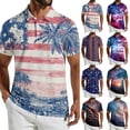 thumbnail image 6 of Men's USA 250th Anniversary American Flag Palm Tree Polo Shirt Patriotic Casual Short Sleeve America 250 Merchandise, 6 of 6