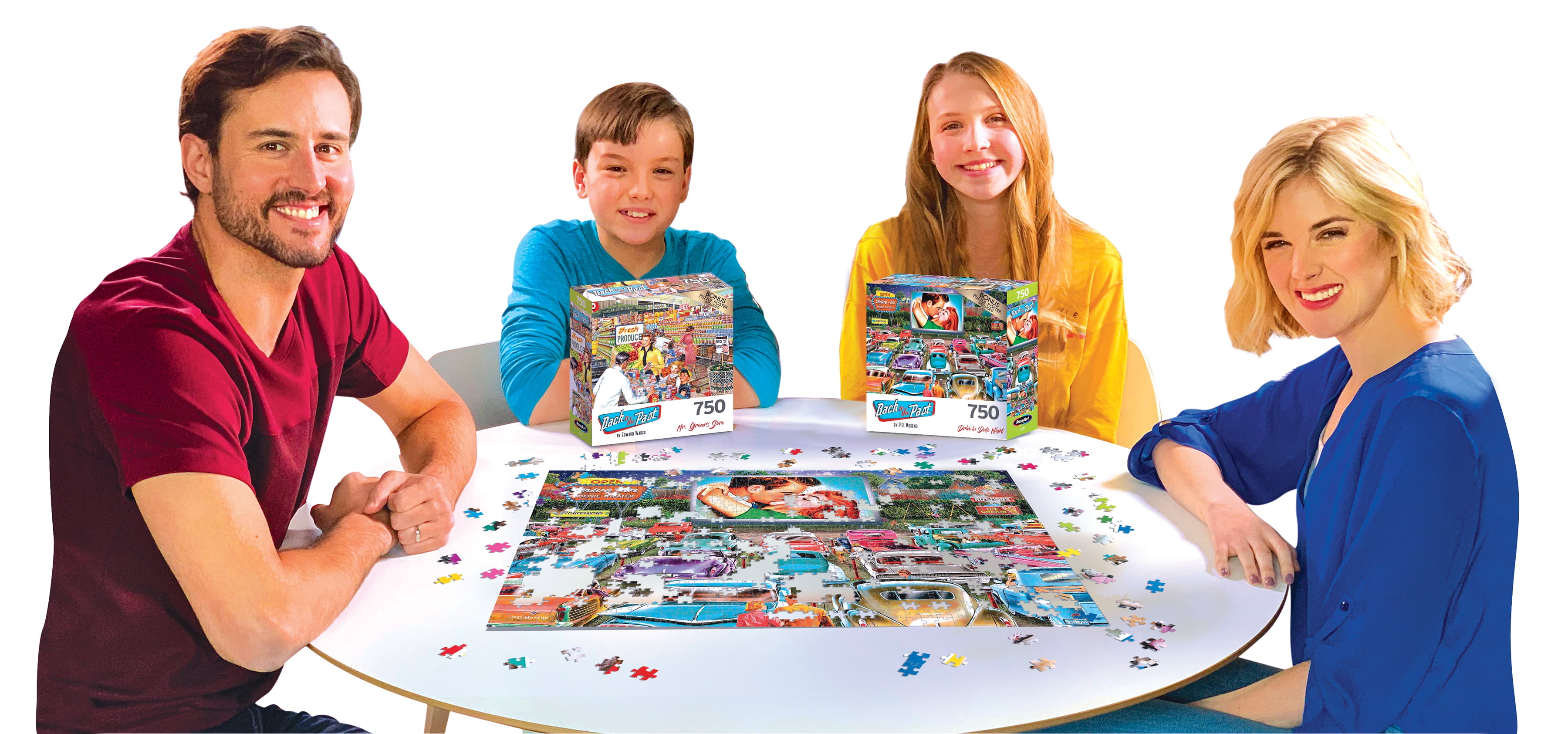 Cra-Z-Art Back to the Past 750-Piece Drive in Date Night Adult Jigsaw Puzzle