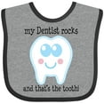 thumbnail image 3 of Inktastic Dentist Rocks Tooth Boys or Girls Baby Bib, 3 of 4