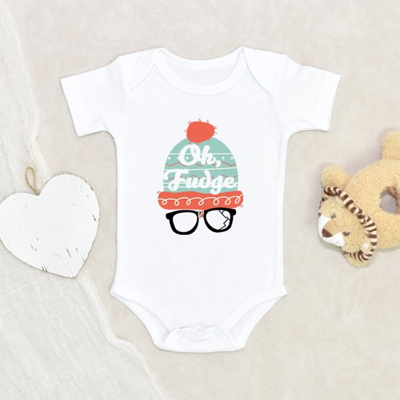 Newbabywishes - Oh Fudge Christmas Baby Clothes for Boys and Girls - Funny Baby Clothing