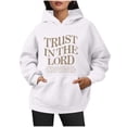 thumbnail image 1 of WILLBEST Sudadera con Capucha y Cordón Ajustable, Estilo Casual, para Mujer, Ideal para Otoño E Invierno, Perfecta para Actividades Al Aire Libre Tallas Grandes, con Estampado de Letras X-Grande, 1 of 6