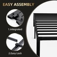 thumbnail image 3 of EDX 12 Inch Metal Platform Bed Frame with Steel Slats, No Box Spring Needed, Noise Free, Easy Assembly, Twin-XL, 3 of 8