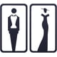 thumbnail image 1 of 2 letreros de identificación de baño autoadhesivos para damas y caballeros, letrero para puerta de baño, pegatinas de pared con formas para hombres y mujeres., 1 of 6