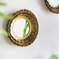 thumbnail image 2 of Tcbosik 16” Round Wall Mirror with Lavish Gold Metal Frame, Mid-Century Modern Accent Mirror, Wall Art, for Living Room, Kitchen, Office, Hallway, 2 of 8