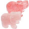 thumbnail image 4 of 2pcs Elephant Statue Crystal Elephant Sculpture Quartz Elephant Figurine Animal Shaped Decoration, 4 of 8