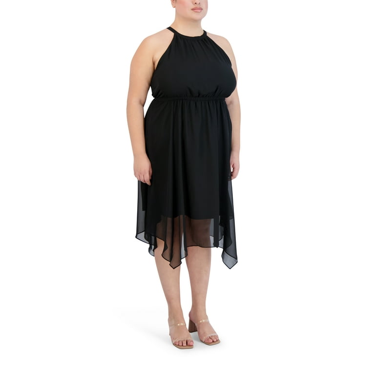 BCBG Paris Women s Halter Chiffon Dress Walmart