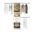 thumbnail image 2 of Novogratz Kelly 5 Shelf / 2 Drawer Closet Organizer with 3 Adjustable Hanging Rods, Ivory Oak, 2 of 9