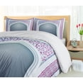 thumbnail image 5 of Ambesonne Digital Duvet Cover Sets, Old Geometric Motifs, 2-King, Mauve Grey, 5 of 7