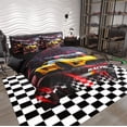 thumbnail image 4 of Manfei Speed Sport Bed in a Bag Twin size, Racing Car Bed Set, Teenager Boys Girls Reversible Bedding Twin Size, Lightweight Bedroom Decoration, 7pcs, 4 of 7