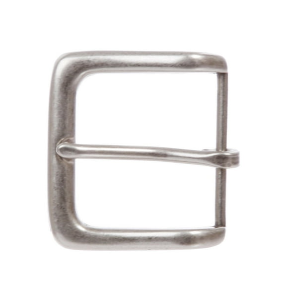 1 1/2" (38 mm) Single Prong Square Belt Buckle Antique Silver