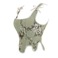 thumbnail image 4 of QSAWXQZ Women's Corset Top Tie Strap Sleeveless Square Neck Floral Boned Waist Shaper M, 4 of 9