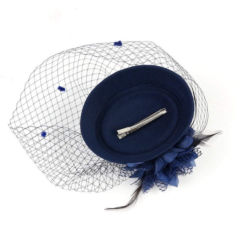 Handmade Fascinator Pillbox Hat with clip on HXWCHs Handmade Fascinator Hat on a Headband and a Clip 20s  main image 2