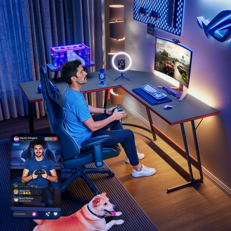 Homall L-Shaped Gaming Desk 58 Inches Corner Office Desk with