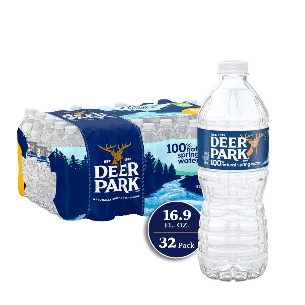 DEER PARK Brand 100 Natural Spring Water, 16.9ounce plastic bottles (Pack of 32)