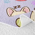 thumbnail image 5 of Manfei Cute Chihuahua Dog Twin Quilt Set, Pet Lover Twin Coverlet Set, Light Lavender, 2pcs, 1 Bedspread and 1 Pillowcase, 5 of 7