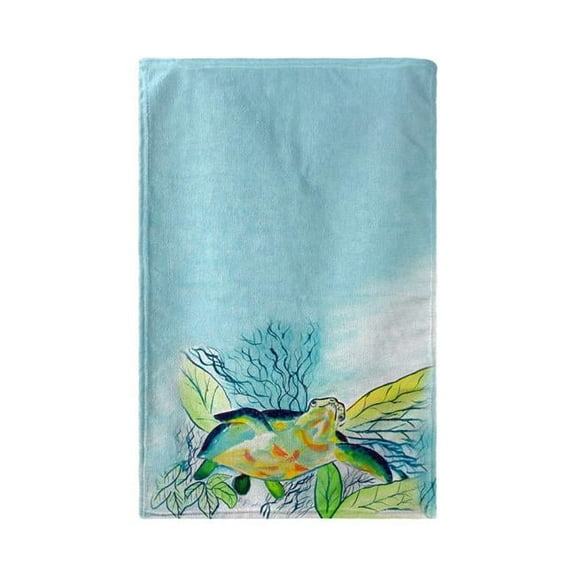 Betsy Drake KT1118 Smiling Sea Turtle Kitchen Towel