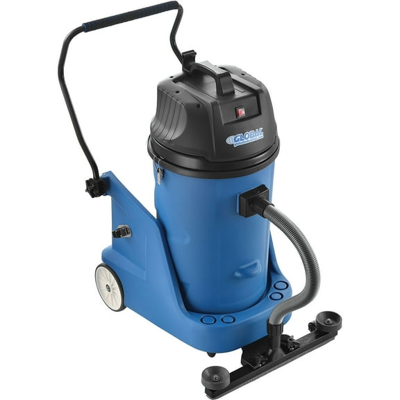 Global Industrial Wet Dry Squeegee Vacuum with On-board Tool Storage, 18 Gallon Capacity