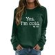 thumbnail image 1 of Gibobby Sudaderas para mujer oferta Sudadera de manga larga con cuello redondo para mujer(Verde,XG), 1 of 5