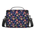 thumbnail image 3 of Lunch Box Pioneer Flower Floral Print Pattern Insulated Lunch Bag for Women Men,Medium Leakproof Lunchbox Cooler Bag Adjustable Strap,10 X 6.7 X 8 Inches, 3 of 6