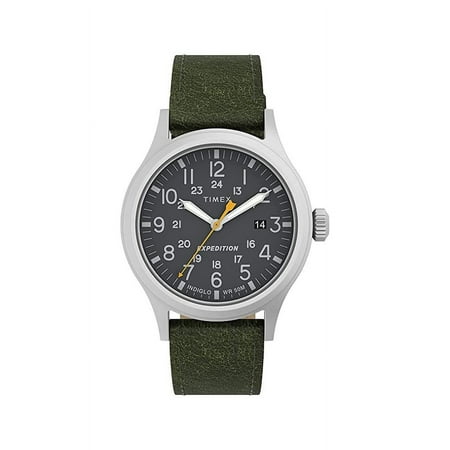 Timex TW4B22900 Men's Expedition Scout INDIGLO® Leather Band Analog Watch