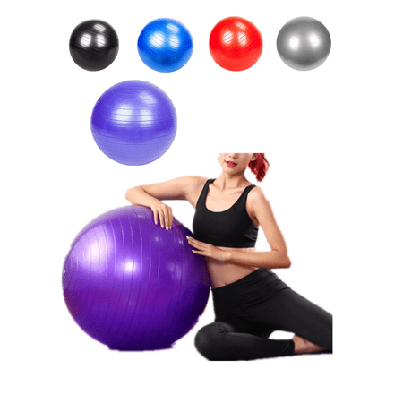 33 inch 1600g Yoga Ball with Air Pump, Exercise Fitness Pilates Balance Stability Gymnastic Strength Training, for Home Gym