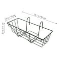 thumbnail image 3 of MIANGASTORE Hanging Railing Planter Flower Pot Holder Metal Haning Holder for Home Room ( Black ), 3 of 5