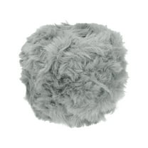 Uxcell 70yds Faux Fur Yarn,Fuzzy Yarn Crochet Fluffy Yarn Soft Chunky Polyester Plush Fur Eyelash,Light Grey