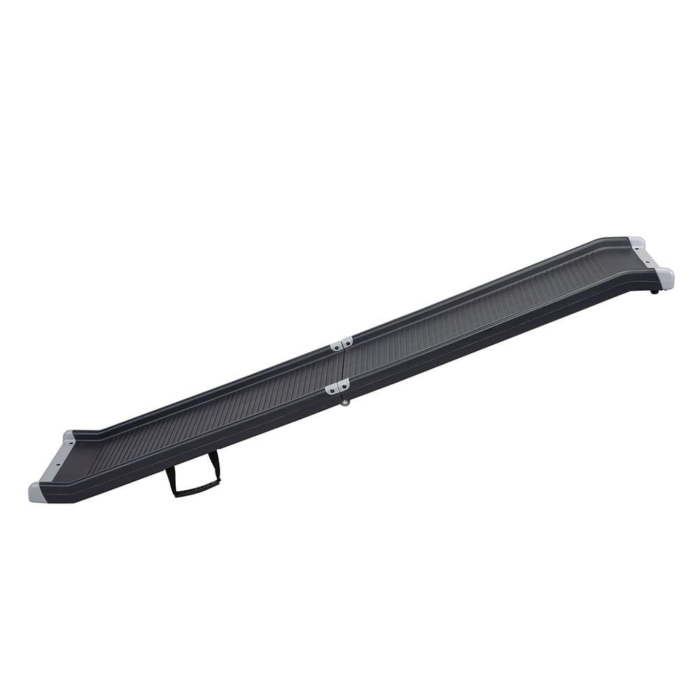 Pefilos 63" Portable Foldable Dog Safety Ramp with Siderails, Non-Slip Black Pefilos 63" Portable Foldable Dog Safety Ramp with Siderails, Non-Slip Black