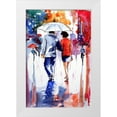 thumbnail image 1 of Kovacs, Anna Brigite 17x24 White Modern Wood Framed Museum Art Print Titled - Walk in the Rain I, 1 of 4