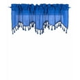 thumbnail image 5 of WAVE ROYAL 1 Elegant Faux Silk Rod Pocket Swag Waterfall Ascot Dressing Window Valance with Tassels, 55" X 18" for kitchen bedroom décor, 5 of 5