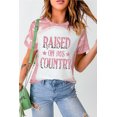 thumbnail image 3 of ABPHQTO Camiseta rosa con estampado de lejía de leopardo campestre de los 90 para mujer, 3 of 5