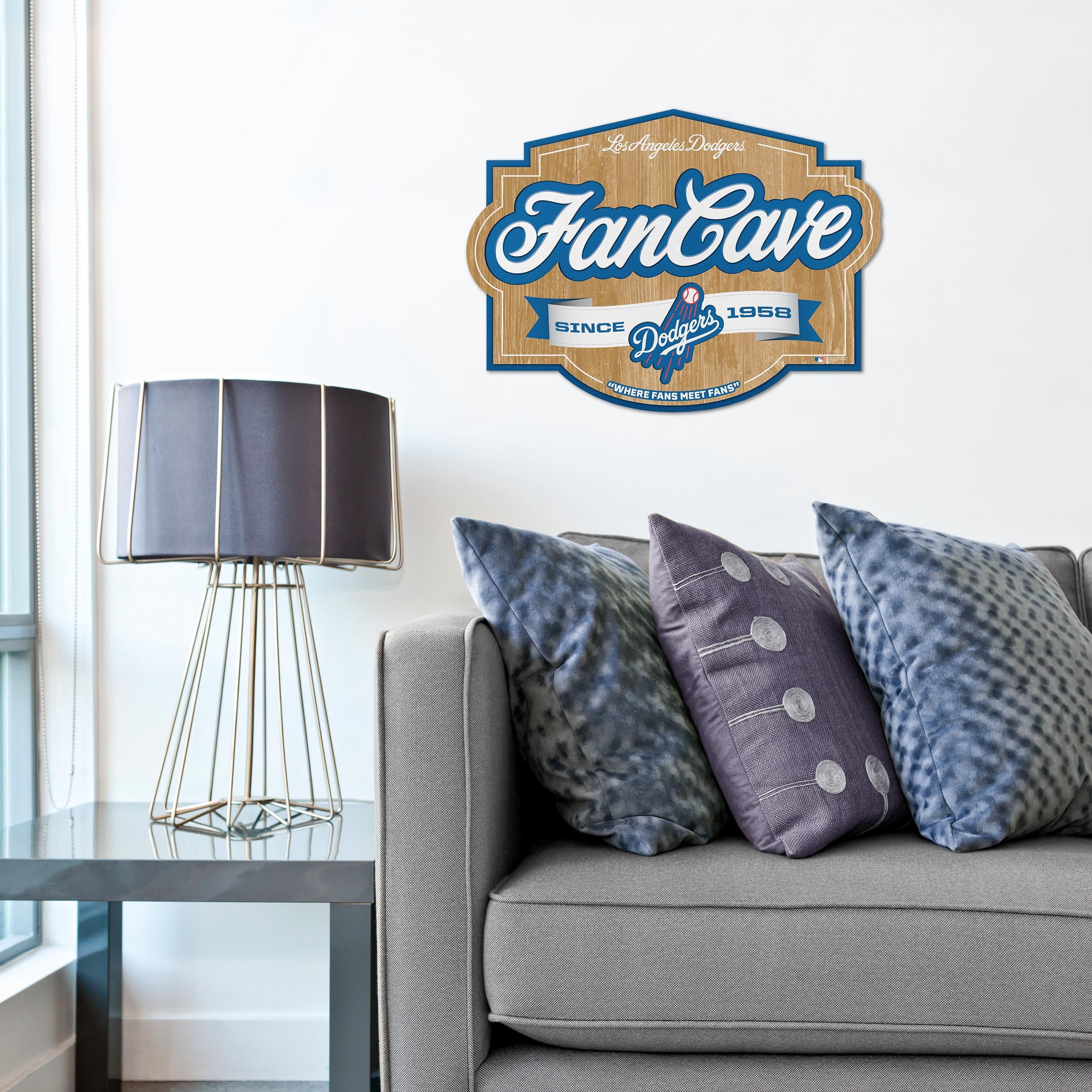 YouTheFan MLB Los Angeles Dodgers Fan Cave Sign