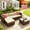 5PCS-Beige(No Fire Pit), variant on Outdoor Furniture Set, Lofka All-Weather 5-Piece Patio Furniture Set with Tempered Glass Table & Thick Cushions, Beige Rattan Conversation Set for Poolside & Garden