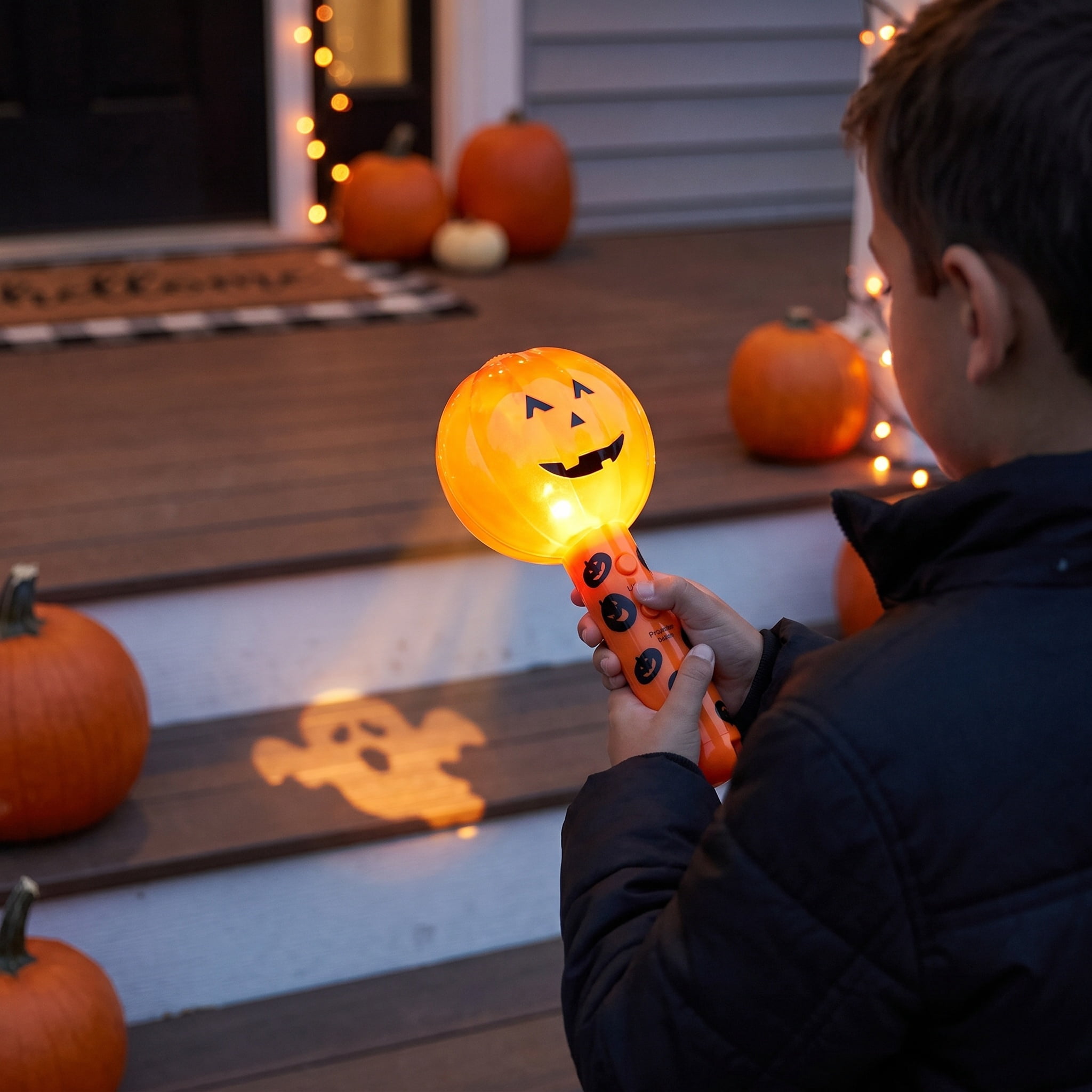 2-in-1 Light-Up Pumpkin Wand Party Favor, Orange and Black, Halloween by Way To Celebrate