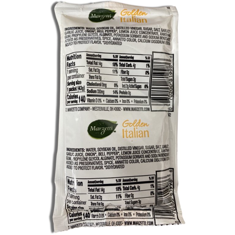 5 pack) Golden Italian Salad Dressing Packets | Value Pack | 1.5 Ounce | 20  Count - Walmart.com