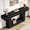 Black, variant on 63" Farmhouse 2-Tier Console Table, U-Shaped Base Entryway Table, Narrow Wood Sofa Table Behind Couch for Living Room & Hallway (Vintage Brown)