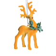 thumbnail image 3 of Flocking Christmas Wreath Plush Reindeer Cute Plastic Christmas Elk Pendants Festive Reusable Xmas Tree Hanging Ornaments, 3 of 5