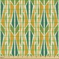 thumbnail image 2 of Abstract Fabric by the Yard, Minimalistic Lines Art Forest Ornaments Look, Decorative Upholstery Fabric for Chairs & Home Accents, Teal Lime Green by Ambesonne, 2 of 5