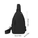 thumbnail image 3 of Bolsa bandolera para hombres y mujeres – Almacenamiento en múltiples compartimentos, poliuretano resistente al desgaste, correa ajustable en la cintura, cremallera segura, negro/azul/gris, 29x18x6cm, 3 of 6