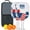 White, variant on Pickleball Paddles Set Of 2, Fiberglass Surface, USA, Independence Day Print, 4 Balls & Bag