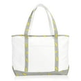 thumbnail image 2 of DALIX 23" Large Heavy Duty 24 oz. Cotton Canvas Shopping Tote Bag Striped Banana, 2 of 5