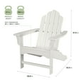 thumbnail image 2 of Hanover Outdoor Furniture All-Weather Contoured Adirondack Chair, White, 2 of 10